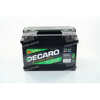 Аккумулятор 74Ah-12v DECARO (276х175х190),R,EN720. 6СТ74АЗЕ0