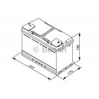 Аккумулятор 95Ah-12v BOSCH AGM (S5A13) (353x175x190),R,EN850. 0092S5A130