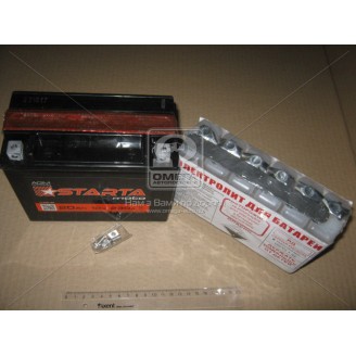 Аккумулятор 20Ah-12v STARTA AGM (YTX20L-BS) (175х86х153), EN230. 5237994781 StartBOX