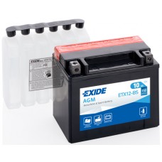 Аккумулятор 10Ah-12v Exide AGM (ETX12-BS) (150х87х130) L, EN150 (1-й сорт). ETX12BS